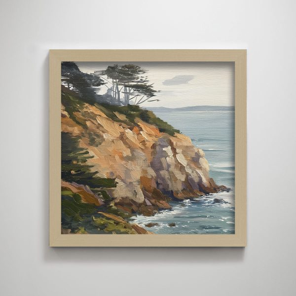 Original Landscape Decorative Painting Lonely Coastline Texture Print for Home Decor Wall Decor - Image 10