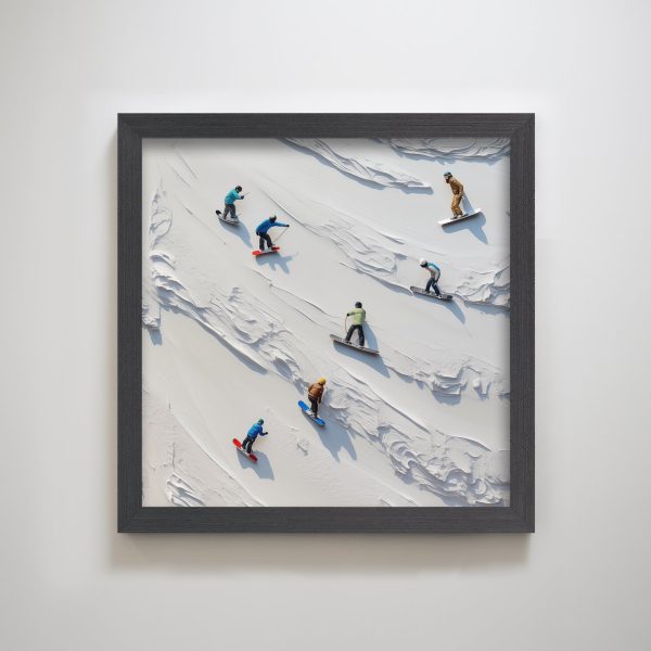 Modern Minimalism Natural Scenery Decorative Painting Texture Printing Skiing Wall Art Decorations - Image 8