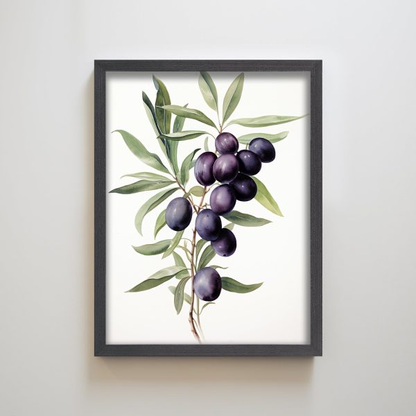 Olive Plants Leaves Abstract Minimal Art Print Nature Wall Art - Image 3