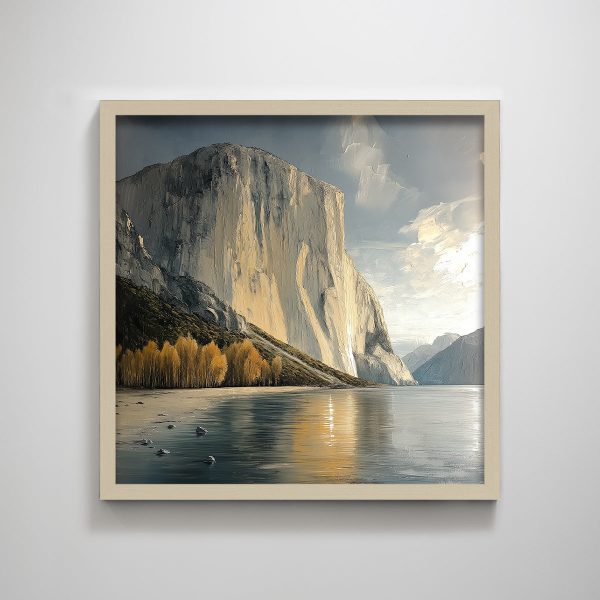 Natural Canyon Landscape Decorative Painting El Capitan Yosemite California Texture Print Modern Living Room Wall Decor - Image 2