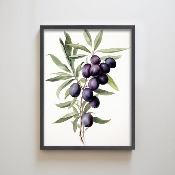 Olive Plants Leaves Abstract Minimal Art Print Nature Wall Art - Image 2