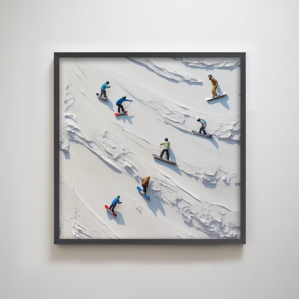 Modern Minimalism Natural Scenery Decorative Painting Texture Printing Skiing Wall Art Decorations - Image 9