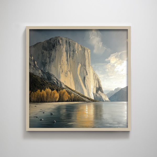 Natural Canyon Landscape Decorative Painting El Capitan Yosemite California Texture Print Modern Living Room Wall Decor