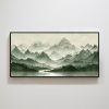 Natural Mountain Landscape Decorative Painting Green Mountain Texture Printing Decorative Wall Art - Image 2