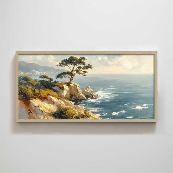 Carmel by the Sea Monterey Coastal Decorative Painting Texture Print Artwork Ocean Nature Landscape Painting Wall Decoration Painting - Image 6