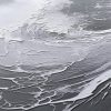 Framed Ocean Wall Art Texture Black Wave Painting Abstract Ocean Landscape Beach Art Wall Decor - Image 4