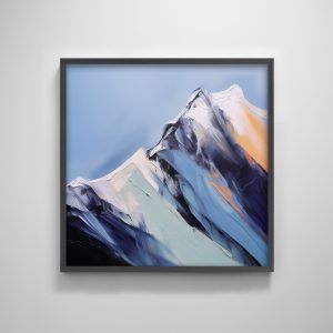 Colorful Mountain Landscape Abstract Textured Art Print Wall Decor for Living Room Natural Beauty