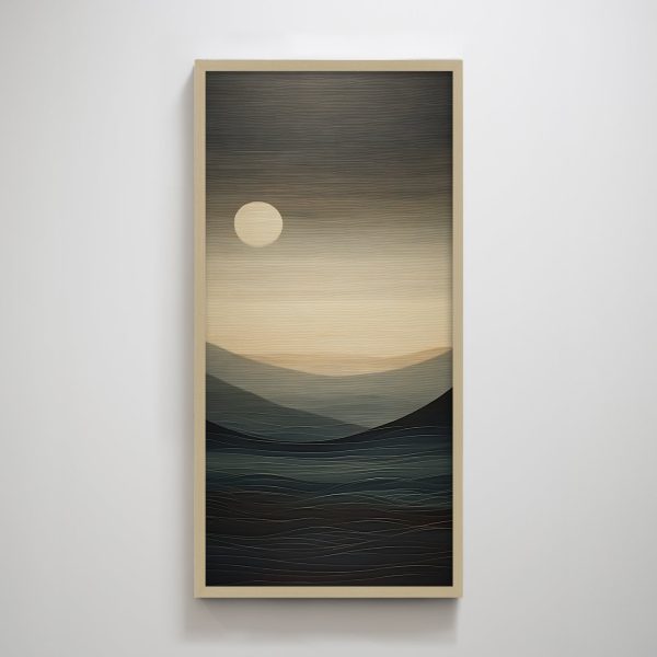 Sunset & Dawn Abstract Wabi Sabi Vertical Wall Art Print Wall Decoration Painting for Living Room - Image 5