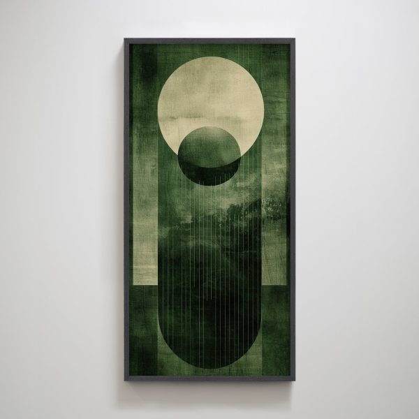 Matcha Green Abstract Print Wabi Sabi Textured Vertical Wall Art Print - Image 5