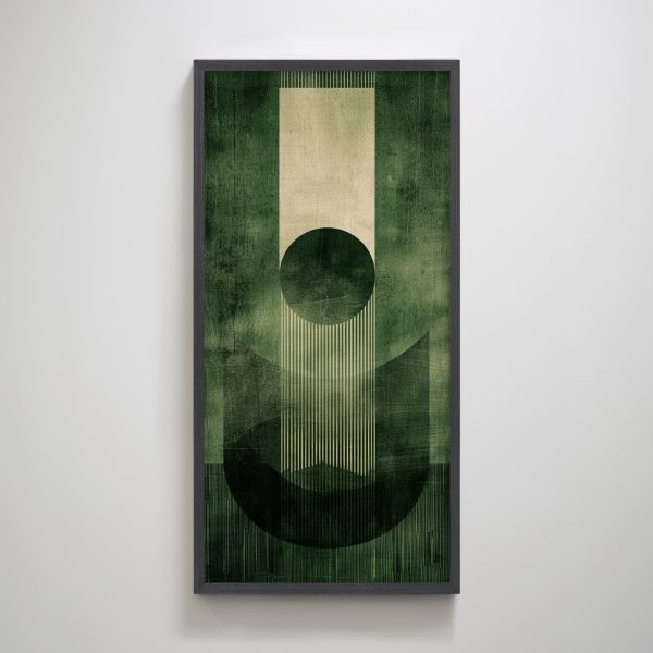 Matcha Green Abstract Print Wabi Sabi Textured Vertical Wall Art Print - Image 6