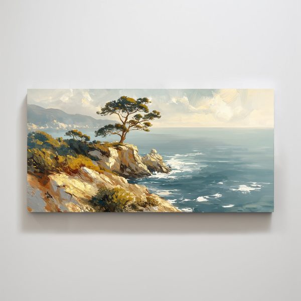 Carmel by the Sea Monterey Coastal Decorative Painting Texture Print Artwork Ocean Nature Landscape Painting Wall Decoration Painting - Image 5