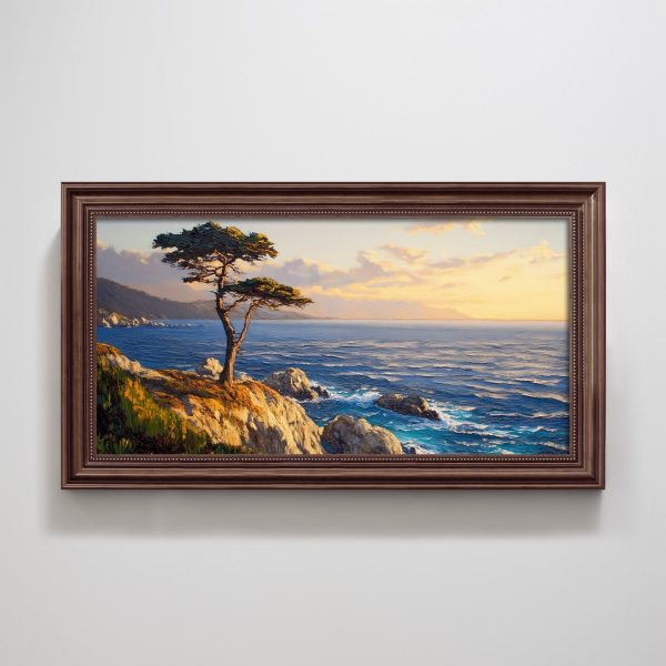 Nature Landscape Home Decor Painting Seascape Carmel By The Sea Texture Print Home Decor Wall Decor