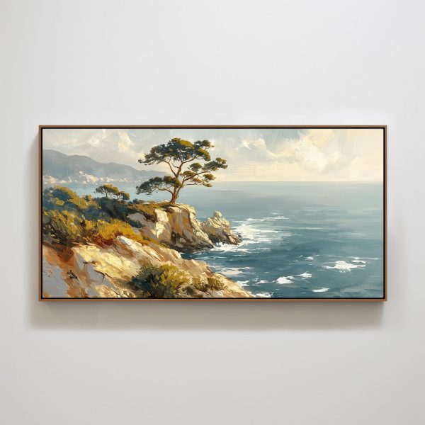 Carmel by the Sea Monterey Coastal Decorative Painting Texture Print Artwork Ocean Nature Landscape Painting Wall Decoration Painting