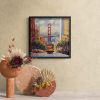 San Francisco Cable Car Golden Gate Bridge embroidery textured art print punch needle California wall decor - Image 4