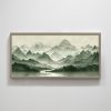 Natural Mountain Landscape Decorative Painting Green Mountain Texture Printing Decorative Wall Art - Image 3