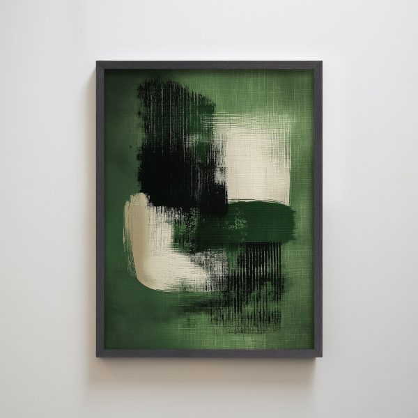 Abstract Minimalist Green Brush Print Decorative Painting Wall Art Painting for Decoration Home - Image 2