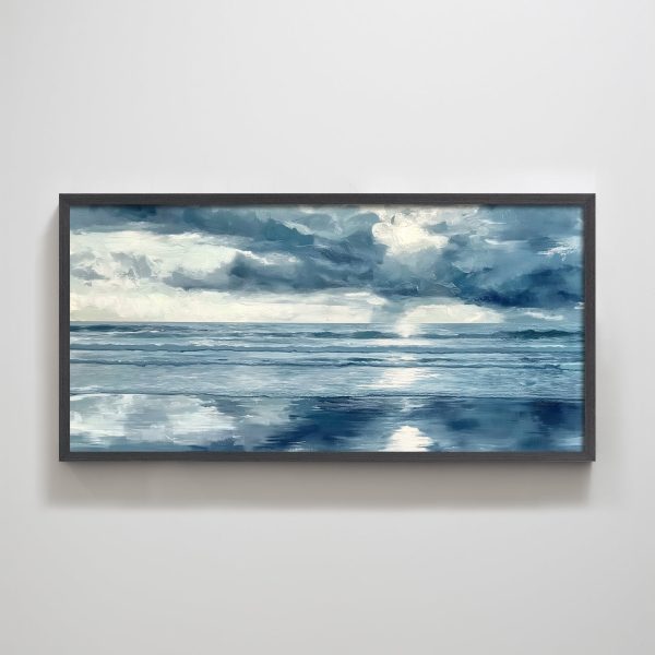 Ocean Seascape Textured Art Print Coastal Wall Art for Living Room Beach-Inspired Wall Decorations - Image 2