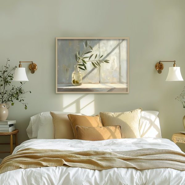 Modern Abstract Decorative Painting Olive Leaf Vase Wall Decoration Painting for Living Room - Image 2