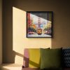 San Francisco Cable Car Golden Gate Bridge embroidery textured art print punch needle California wall decor - Image 5