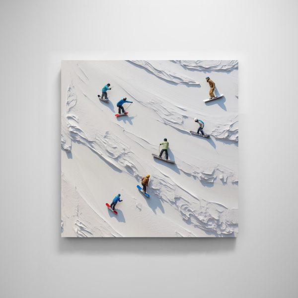 Modern Minimalism Natural Scenery Decorative Painting Texture Printing Skiing Wall Art Decorations - Image 10