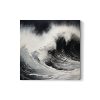 Framed Ocean Wall Art Texture Black Wave Painting Abstract Ocean Landscape Beach Art Wall Decor - Image 3